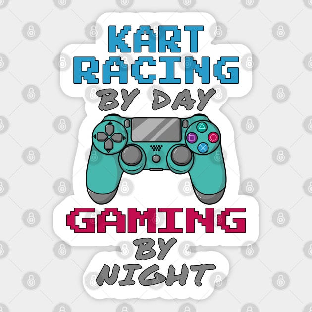 Kart Racing By Day Gaming By Night Sticker by jeric020290